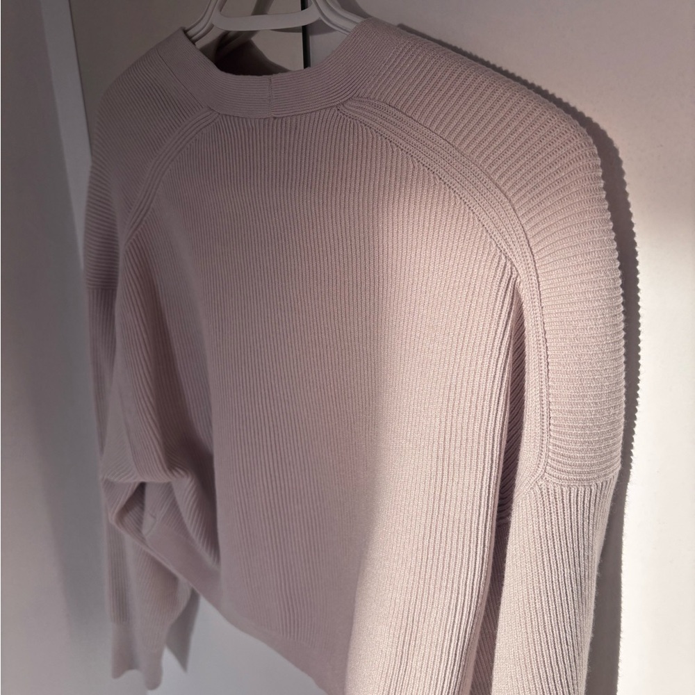 Babaton Cropped Open-Front Ribbed Cardigan in Light Beige - Picture 12 of 13